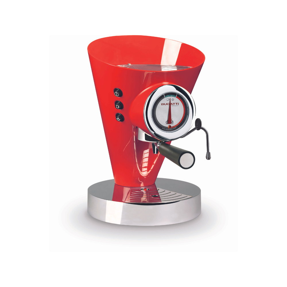 BUGATTI E-Diva Espresso Coffee Machine - Red