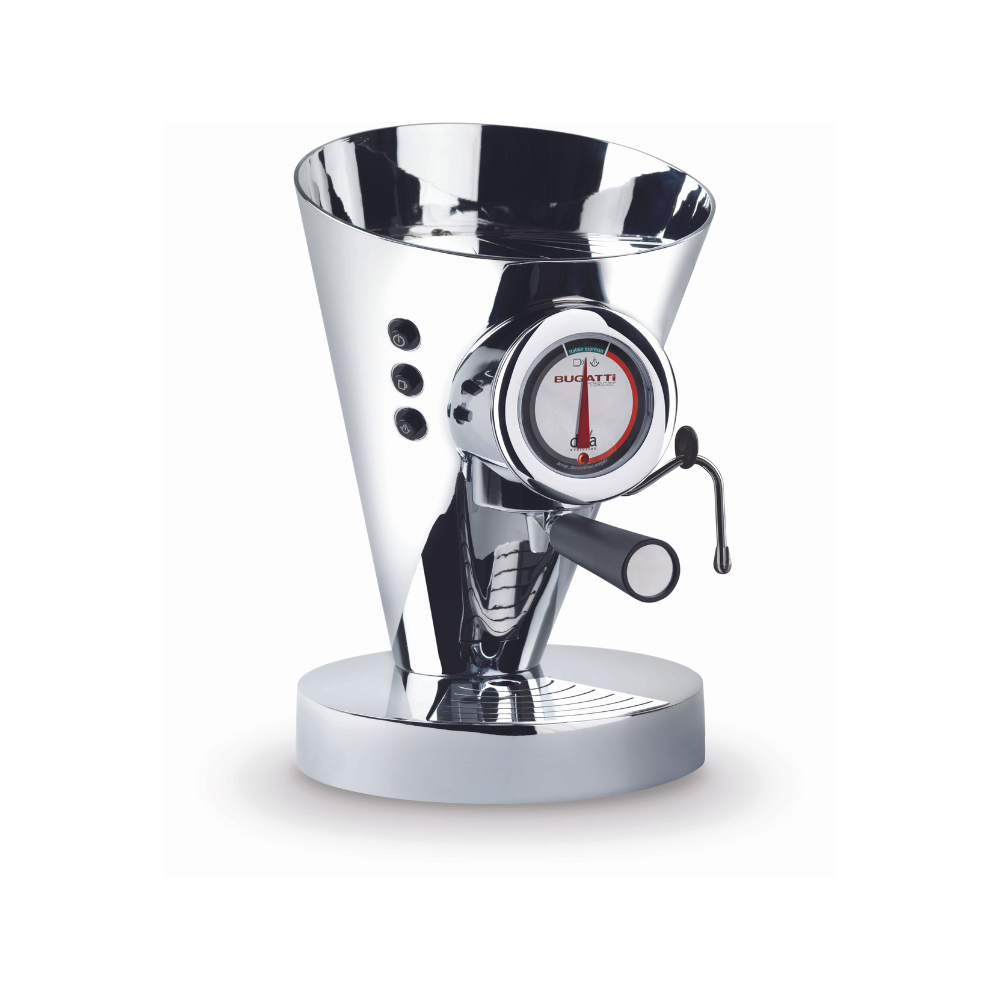 BUGATTI E-Diva Espresso Coffee Machine - Chrome