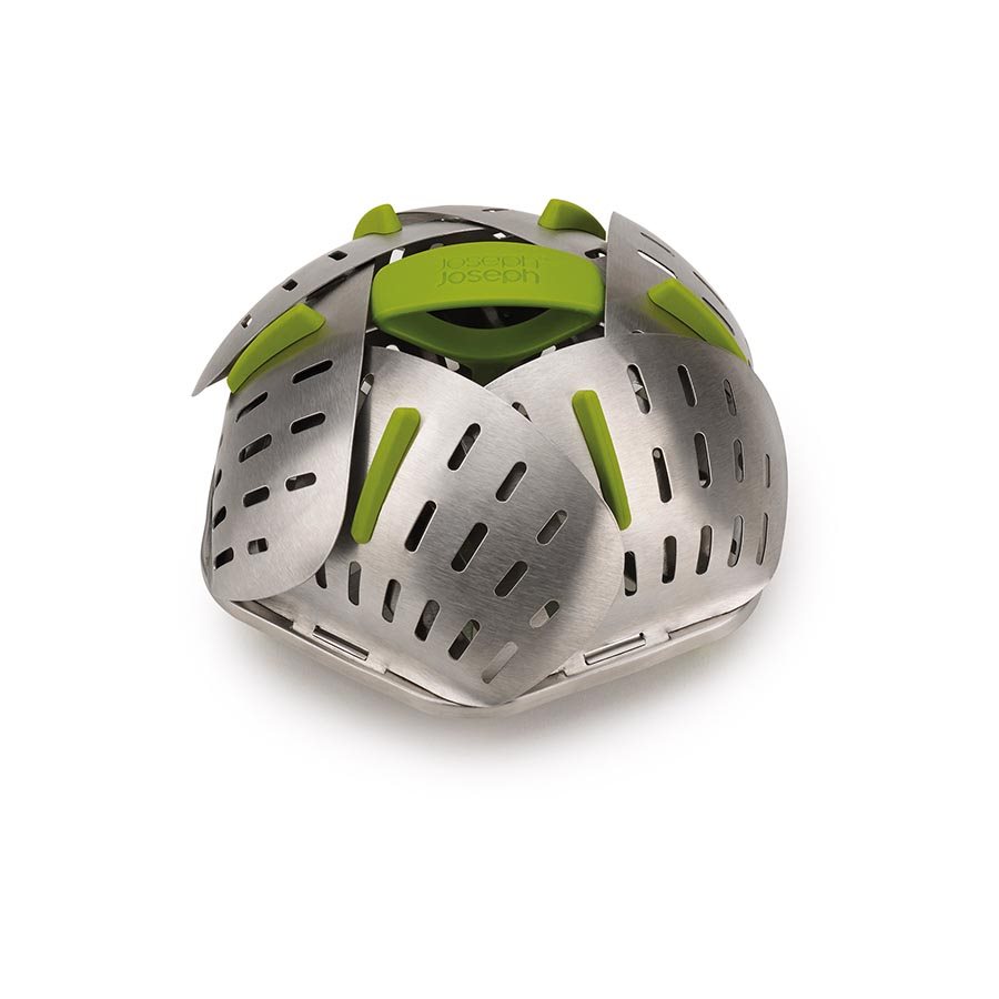 JOSEPH JOSEPH Bloom Steel Folding Steamer Basket - Green