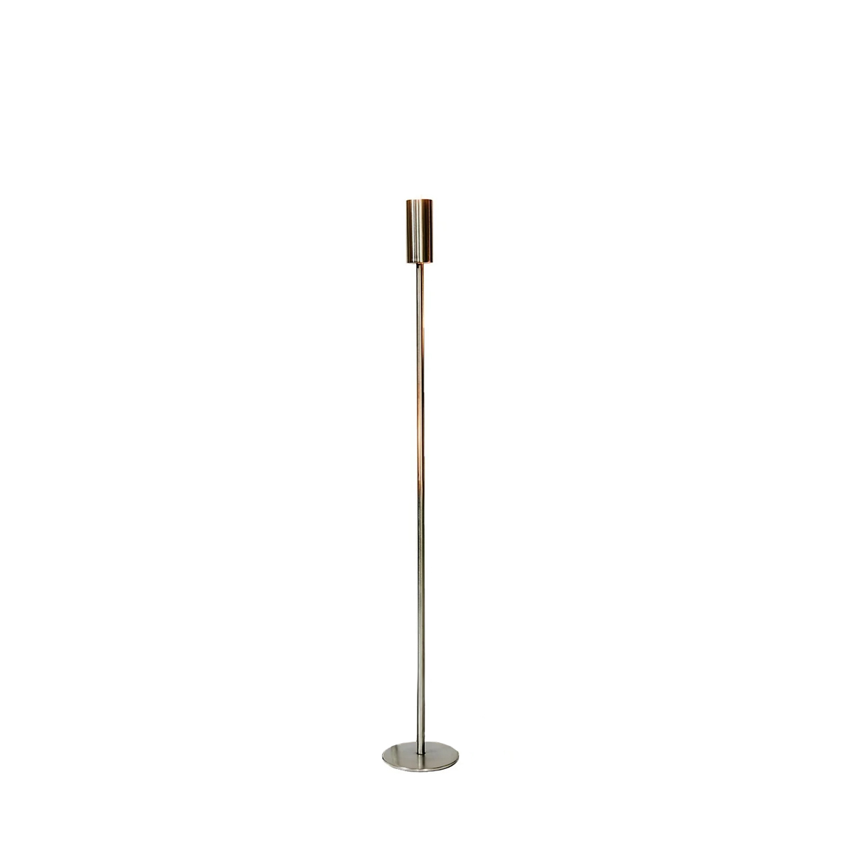 SSH COLLECTION Ava 90cm Tall Single Candle Stand - Nickel