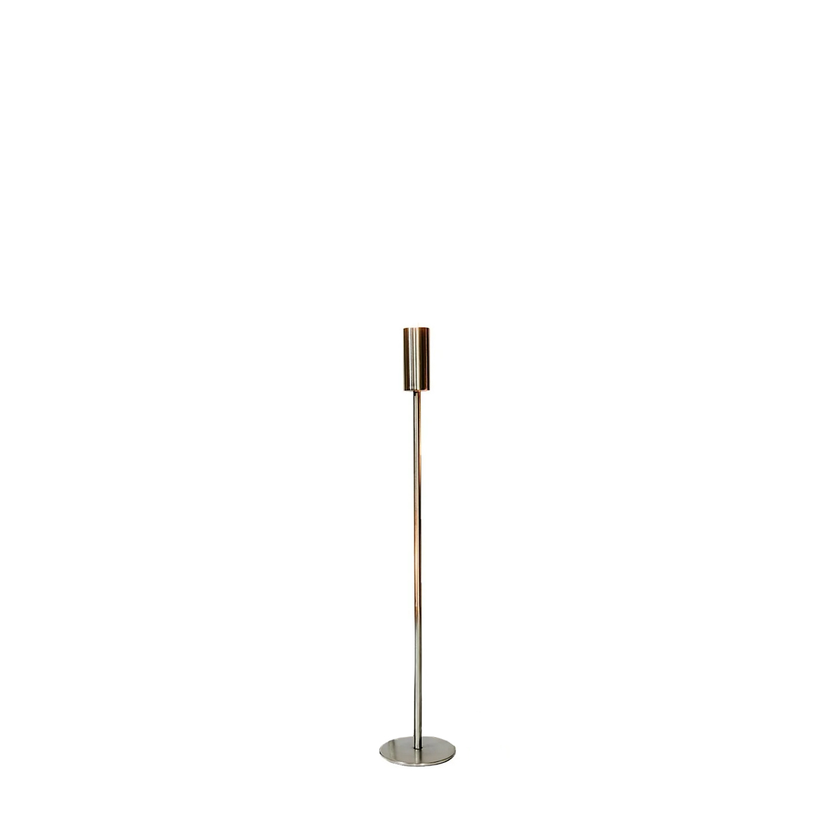 SSH COLLECTION Ava 70cm Tall Single Candle Stand - Nickel