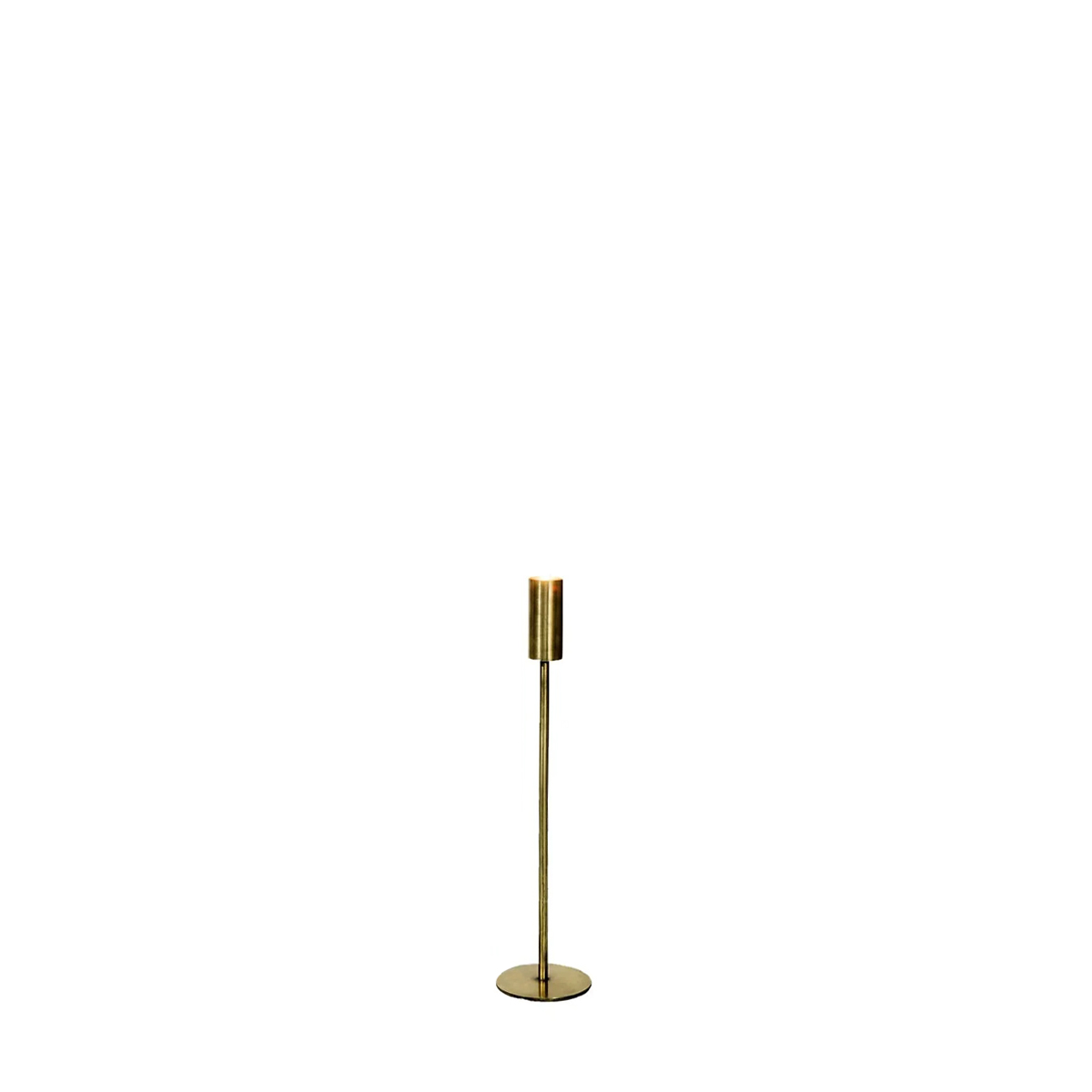 SSH COLLECTION Ava 50cm Tall Single Candle Stand - Brass