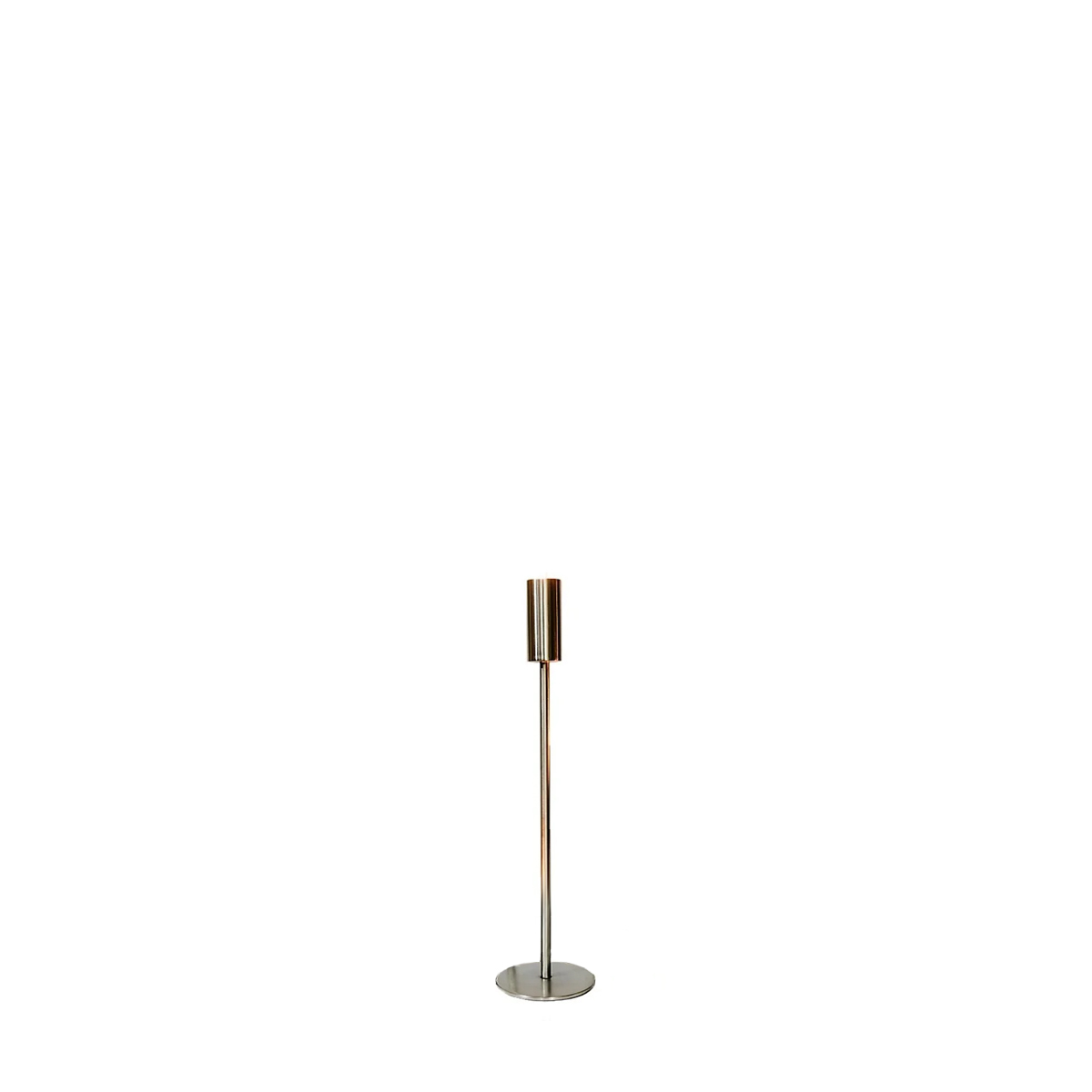 SSH COLLECTION Ava 50cm Tall Single Candle Stand - Nickel