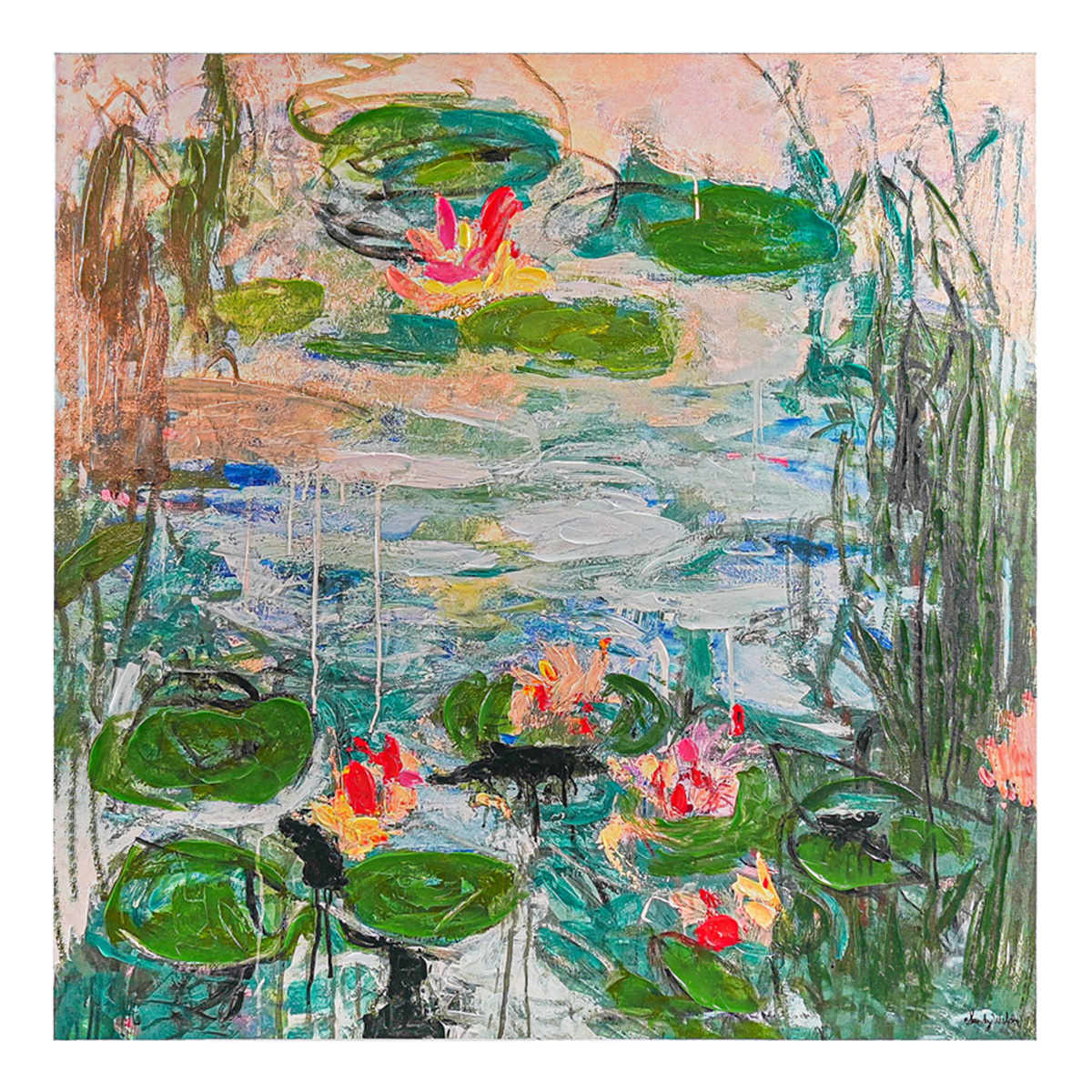 CAFE LIGHTING 'Wild Lillies' Enhanced Canvas Print