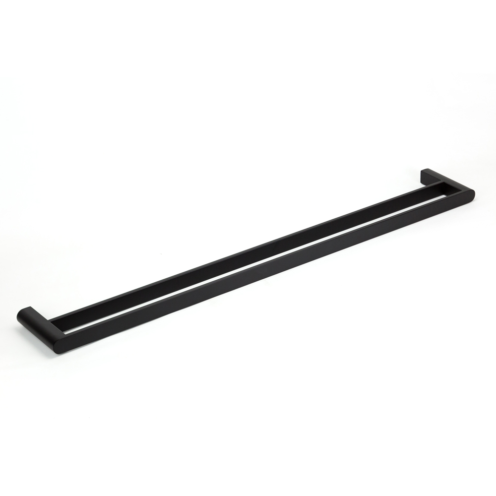 VALE Fluid 900mm Stainless Steel Double Towel Rail - Matte Black