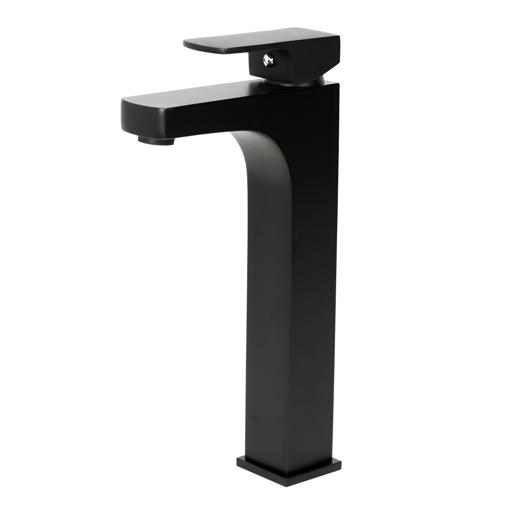 AGUZZO Terrus Tall Single Lever Basin Mixer Tap - Matte Black