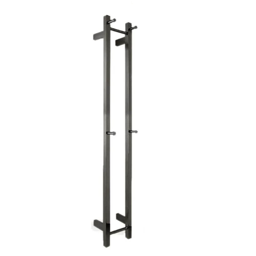 AGUZZO Ezy Fit Vertical Bottom Wired Heated Double Towel Rail - Gun Metal