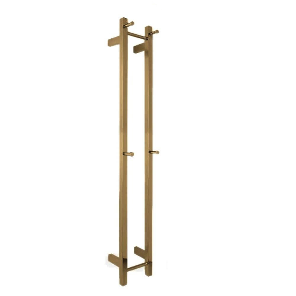 AGUZZO Ezy Fit Vertical Bottom Wired Heated Double Towel Rail - Rose Gold