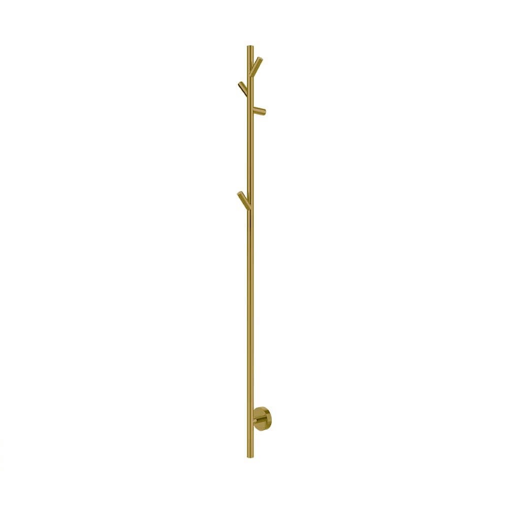 AGUZZO Ezy Fit 150cm Vertical Round Tube Heated Towel Rail Tree Style - Brushed Brass