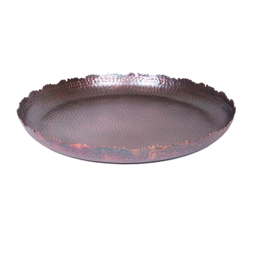 SSH COLLECTION Hestia 43cm Wide Decorative Plate - Antique Rose Gold