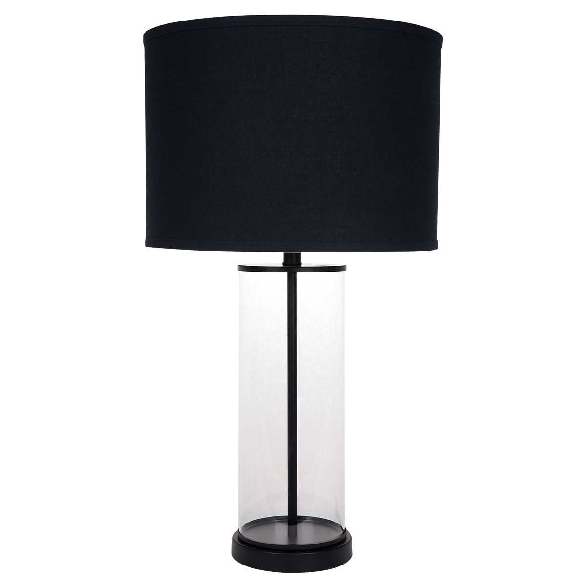 CAFE LIGHTING Left Bank Table Lamp - Black with Black Shade