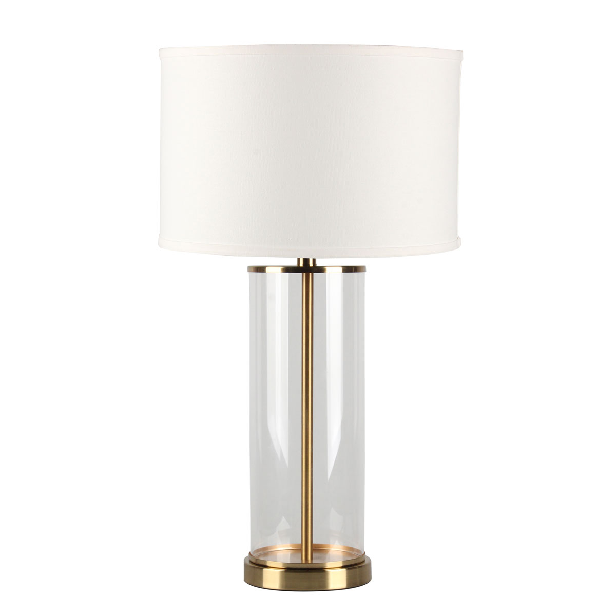 CAFE LIGHTING Left Bank Table Lamp - Brass with White Shade