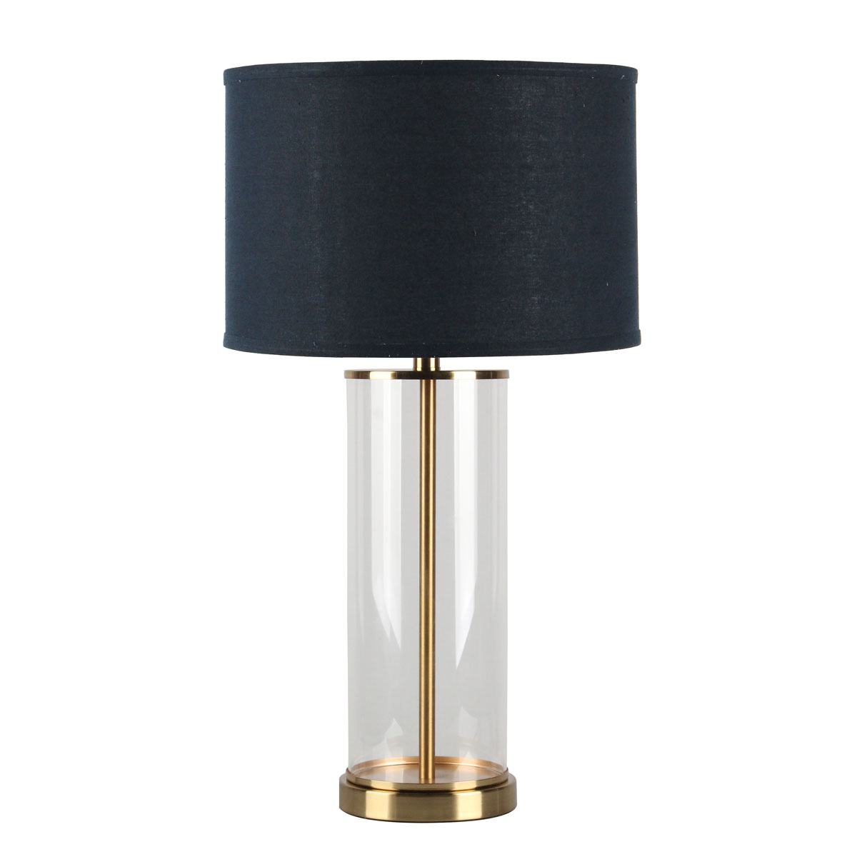 CAFE LIGHTING Left Bank Table Lamp - Brass with Navy Shade