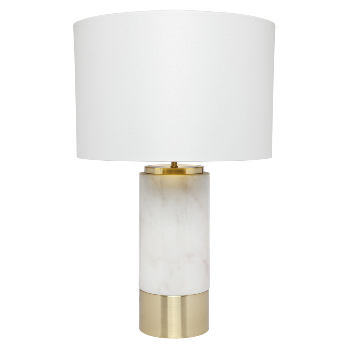 CAFE LIGHTING Paola Marble Table Lamp - White with White Shade