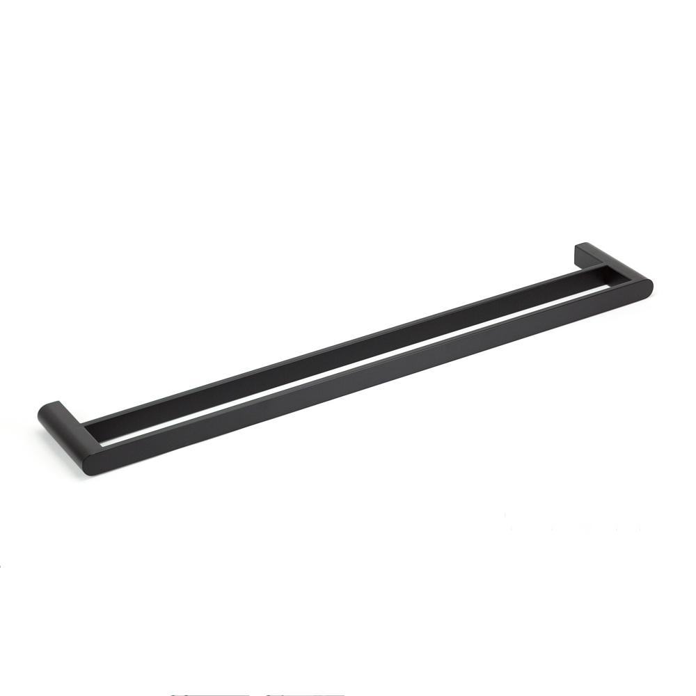 VALE Fluid 750mm Stainless Steel Double Towel Rail - Matte Black