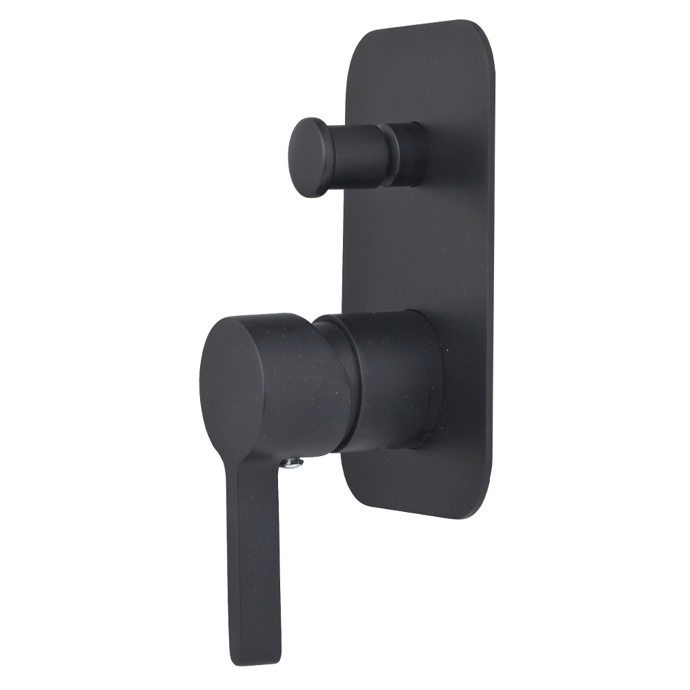 VALE Brighton Nero Wall Mounted Shower Mixer with Diverter - Matte Black