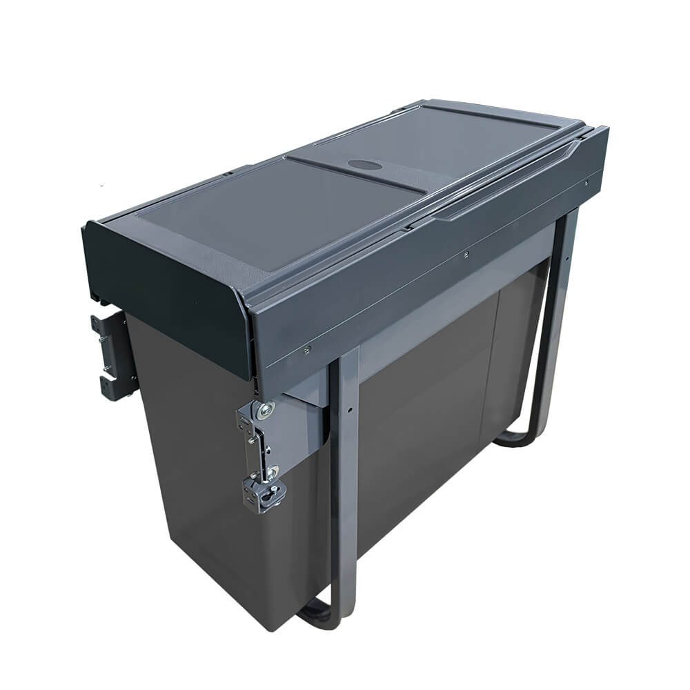 ELITE Domestique Plus 34L Single Slide Out Bottom Mounted Concealed Waste Bin (for 30cm cupboard) - includes Door Bracket