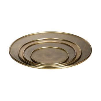 SSH COLLECTION Cobra 50cm Wide Serving Tray - Antique Brass