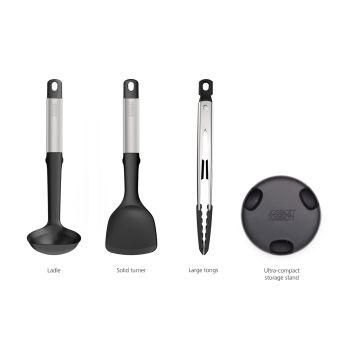 JOSEPH JOSEPH Elevate Fusion 3-piece Silicone Utensil Set with Storage Stand