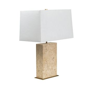 CAFE LIGHTING Dominique Travertine Table Lamp - Gold