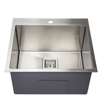 SWEDIA Dante Stainless Steel Sink - 550mm Deep Bowl with Tap Hole - 1.5mm Thick 