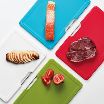 JOSEPH JOSEPH Folio Steel 4 Piece Chopping Board Set - Multicolour