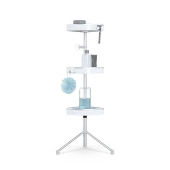 BETTER LIVING HiRise 3 Standing Shower Caddy - White/Aluminium