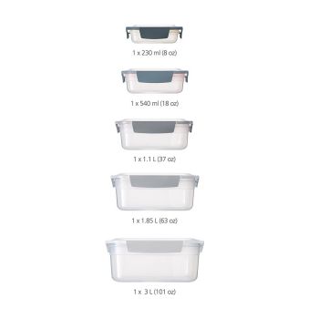 JOSEPH JOSEPH Nest Lock 5 Piece Container Set - Editions Blue