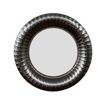 SSH COLLECTION Zane 60cm Wide Round Wall Mirror - Black