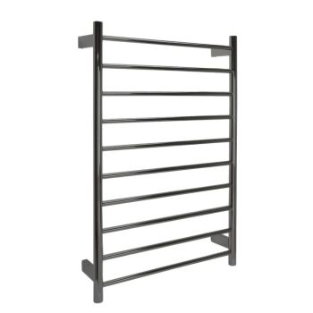 AGUZZO Ezy Fit Dual Wired Round Tube Heated Towel Rail 60 x 92cm - Gun Metal