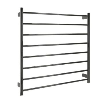 AGUZZO Ezy Fit Dual Wired Round Tube Heated Towel Rail 90 x 92cm - Gun Metal