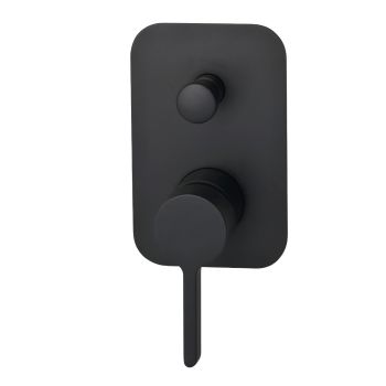 VALE Brighton Nero Wall Mounted Shower Mixer with Diverter - Matte Black