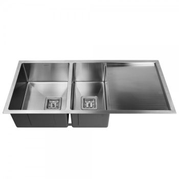 SWEDIA Dromma Kitchen Sink 1000mm 1 + 1/2 Bowl with Drainer - 1.5mm Stainless Steel
