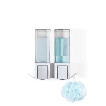 BETTER LIVING Clever 2 x 500ml Shower Dispenser Double - Matte White