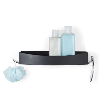 BETTER LIVING Clever Flip Shower Shelf - Matte Black