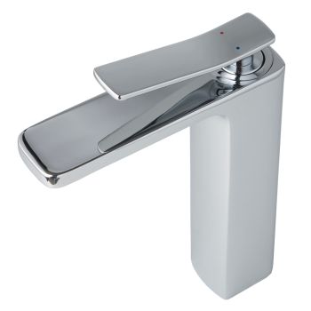 AGUZZO Cortina Tall Single Lever Basin Mixer Tap - Polished Chrome