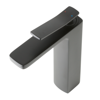 AGUZZO Cortina Tall Single Lever Basin Mixer Tap - Matte Black