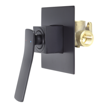 AGUZZO Cortina Wall Mounted Shower Mixer - Matte Black