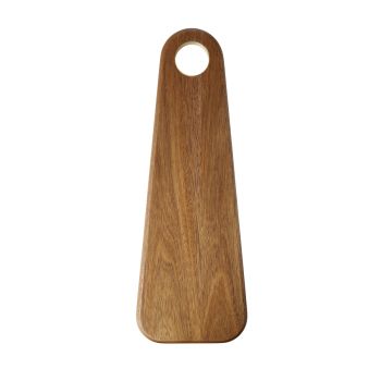 DAVIS & WADDELL Acacia and Brass Triangular Serving Board - Natural