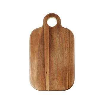 DAVIS & WADDELL Acacia and Brass Rectangular Serving Board - Natural