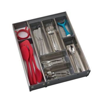 ELITE Chef 8 Tray Adjustable Stainless Steel Drawer Organiser
