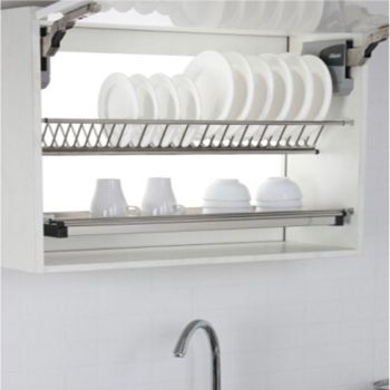 ELITE 90cm L-Shape Kitchen Cupboard Dish Rack