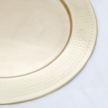 SSH COLLECTION Discus Small Round 31cm Wide Serving Tray - Hammered Bronze