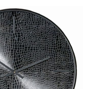 SSH COLLECTION Croco 41cm Wide Round Wall Clock - Black