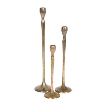 SSH COLLECTION Elise 50cm Single Candle Stand - Antique Brass Finish