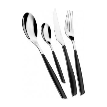 BUGATTI Glamour 24 Piece Cutlery Set - Black Piano