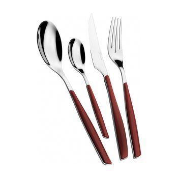 BUGATTI Glamour 24 Piece Cutlery Set - Garnet Red