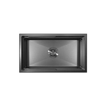 HIGOLD Piniz 75cm Single Bowl Workstation Kitchen Sink - PVD Gunblack