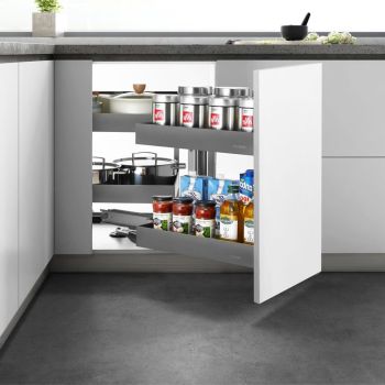 HIGOLD Shearer Magic Corner Pull Out Right Opening Kitchen Storage (for 90cm Blind Corner)