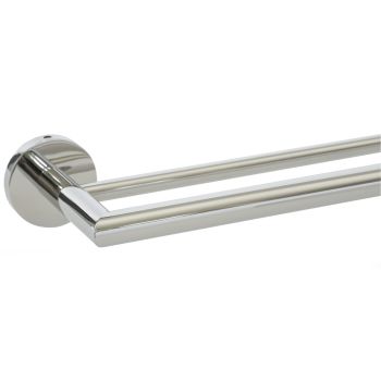 VALE Symphony 600mm Double Towel Rail - Polished Stainless Steel